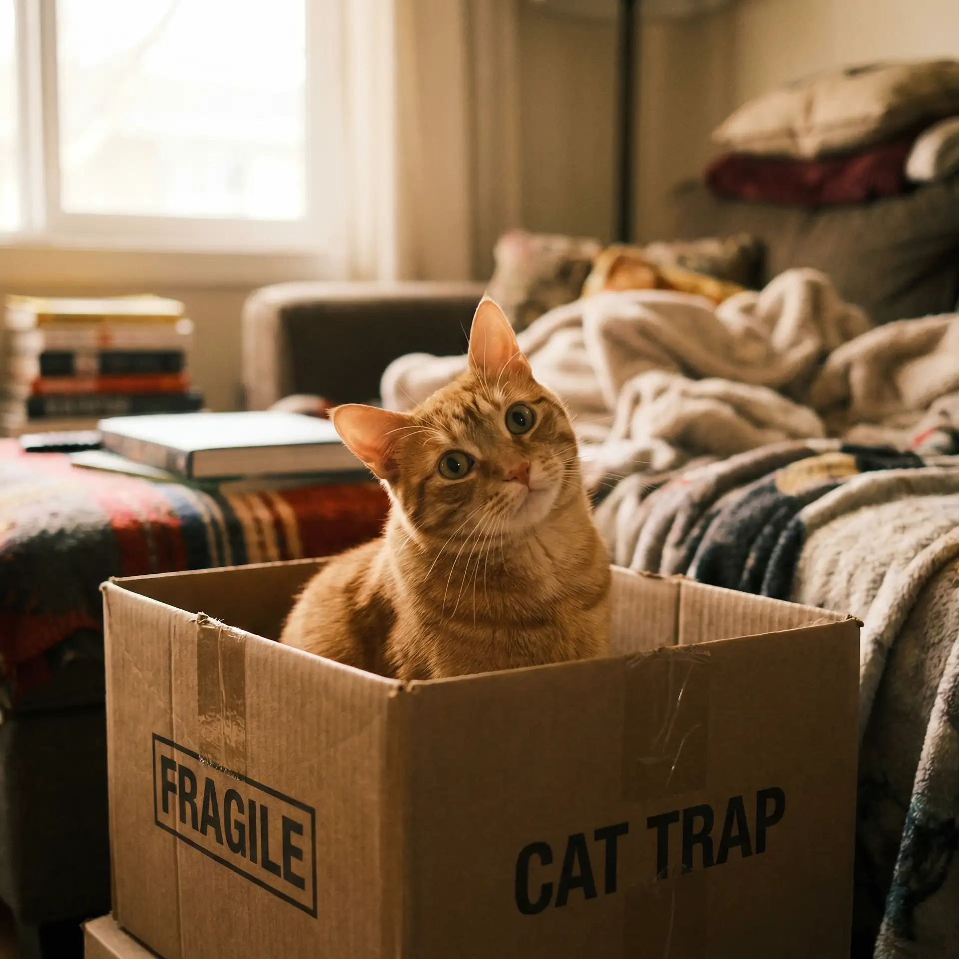 橘猫躲在纸箱里 - 新金瓶艳史全集
